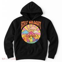 Cute Indie Aesthetic Mushroom Stay Groovy Retro 70s Hippie Hoodie thumb 0