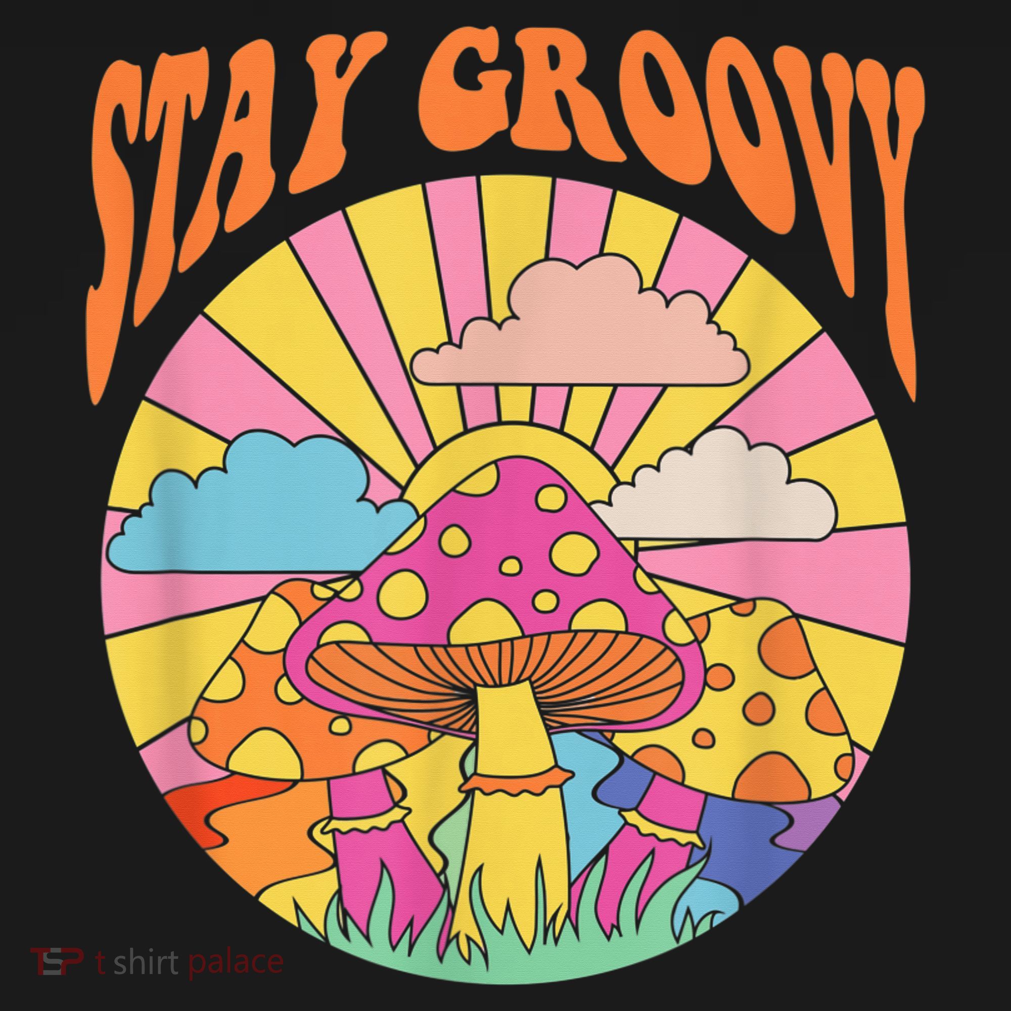 Cute Indie Aesthetic Mushroom Stay Groovy Retro 70s Hippie Sweatshirt