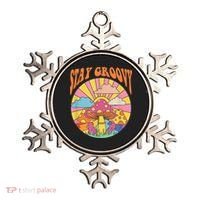 Cute Indie Aesthetic Mushroom Stay Groovy Retro 70s Hippie Ornament thumb 0