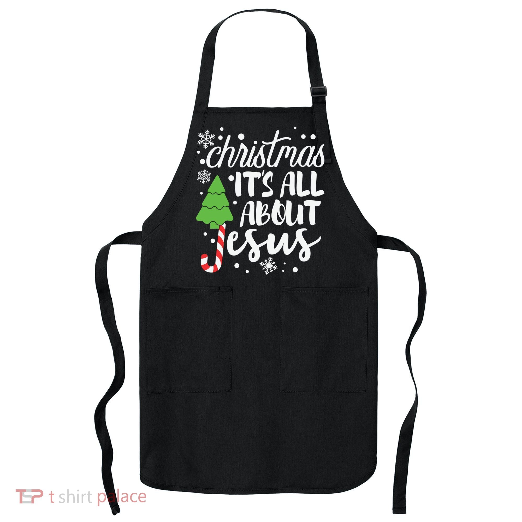 Christmas It's All About Jesus Christmas Tree Gift Apron