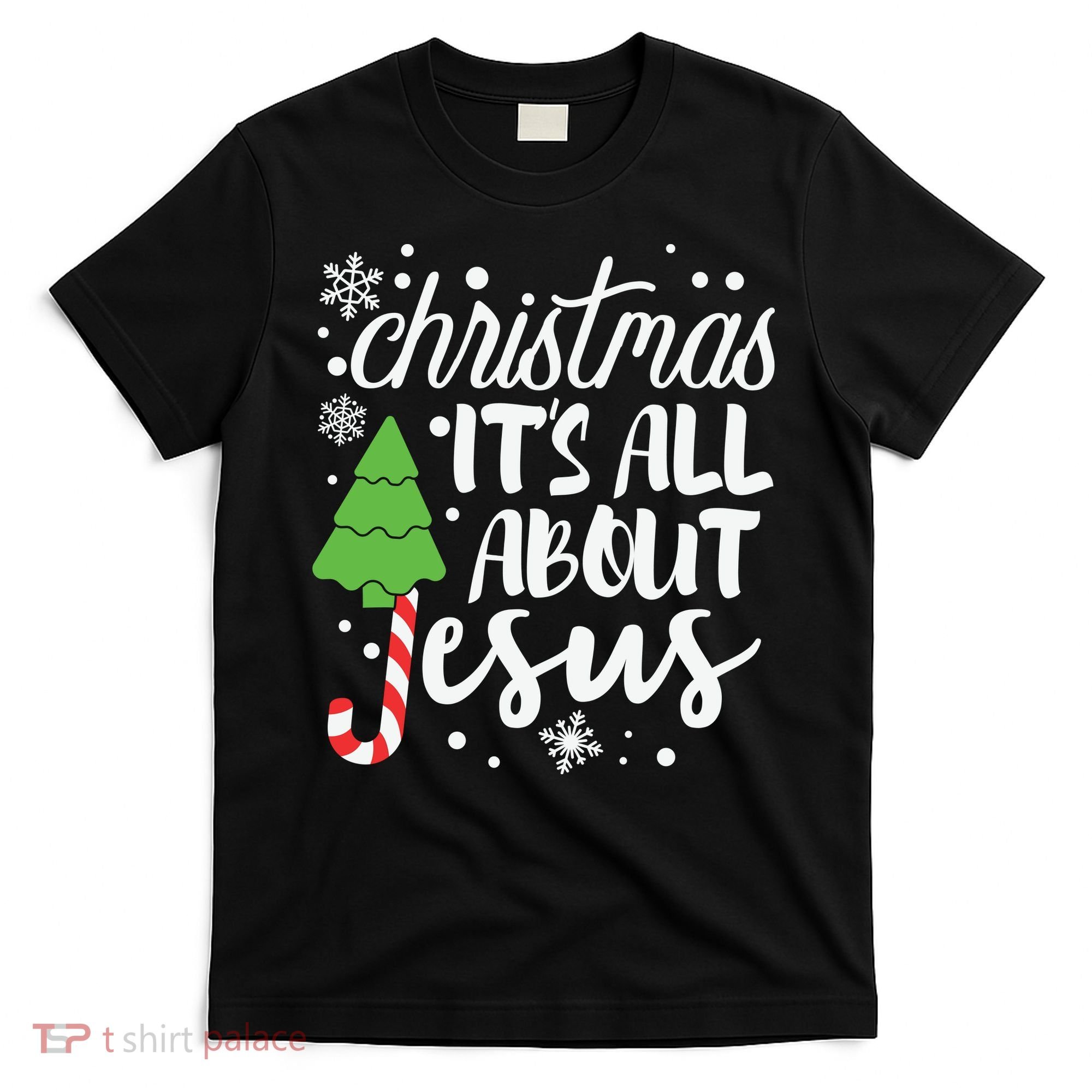 Christmas It's All About Jesus Christmas Tree Gift T-Shirt