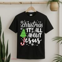 Christmas It's All About Jesus Christmas Tree Gift T-Shirt thumb 2