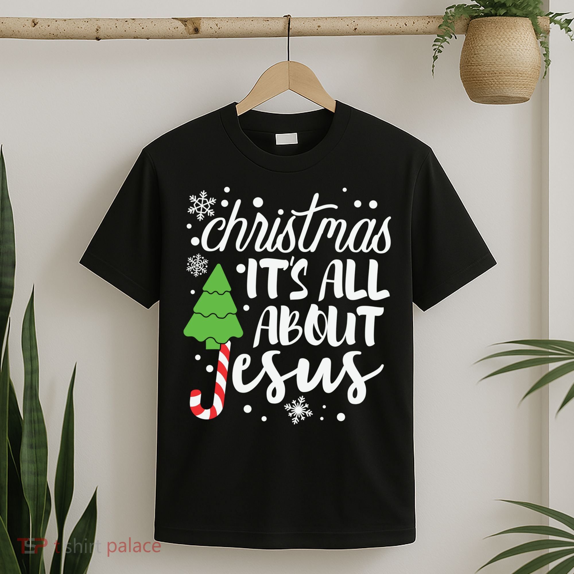 Christmas It's All About Jesus Christmas Tree Gift T-Shirt