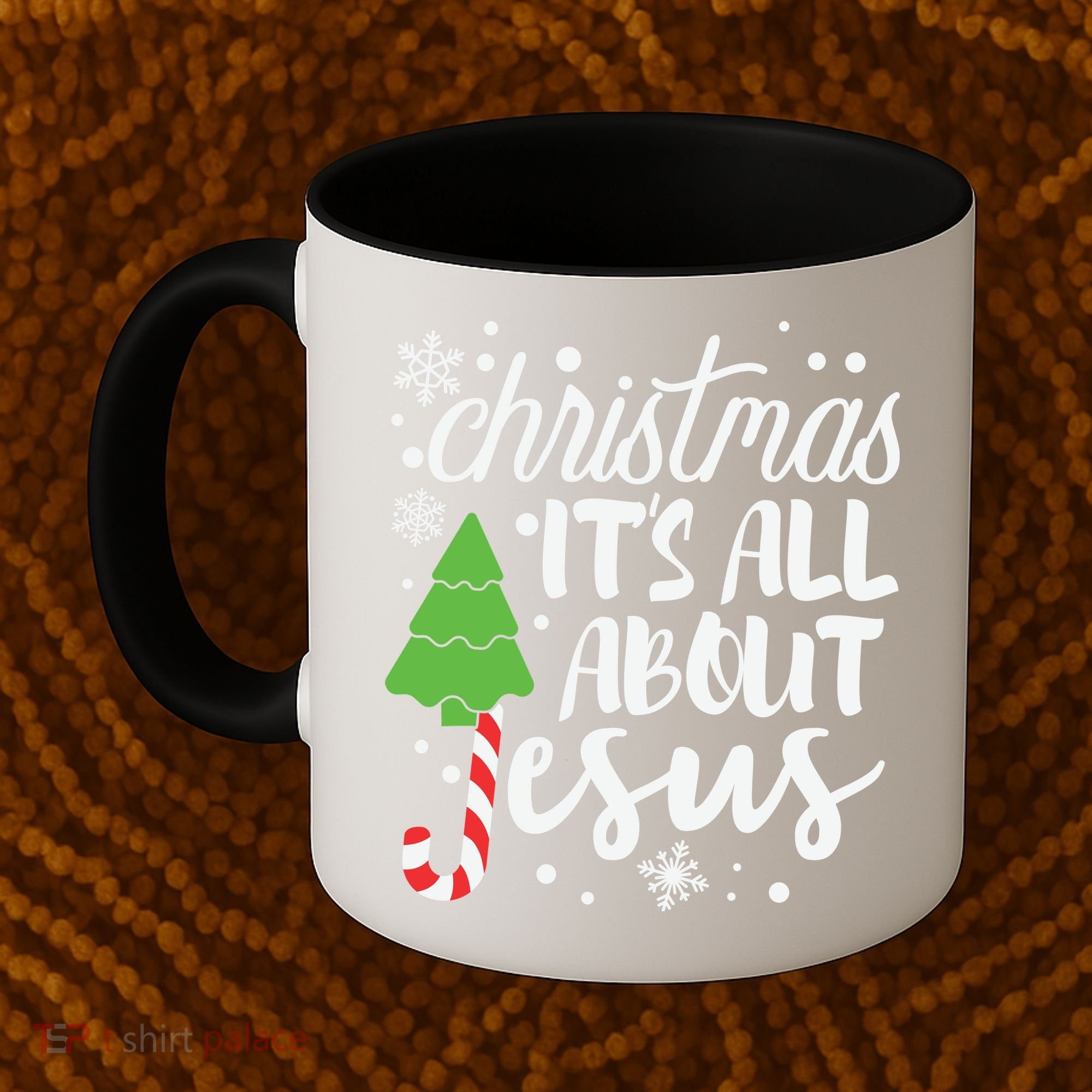Christmas It's All About Jesus Christmas Tree Gift Coffee Mug