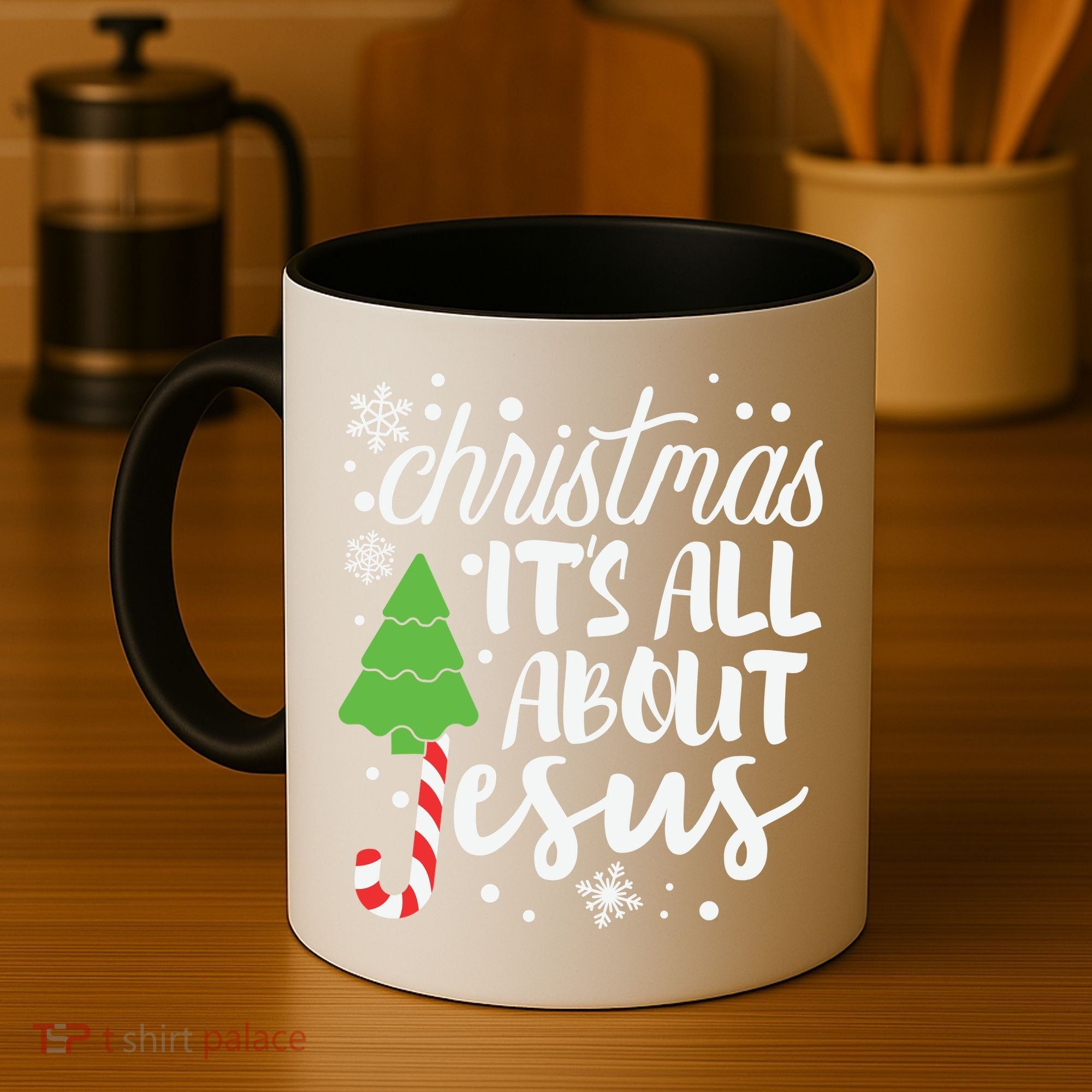 Christmas It's All About Jesus Christmas Tree Gift Coffee Mug