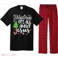 Christmas It's All About Jesus Christmas Tree Gift Pajama Set thumb 0