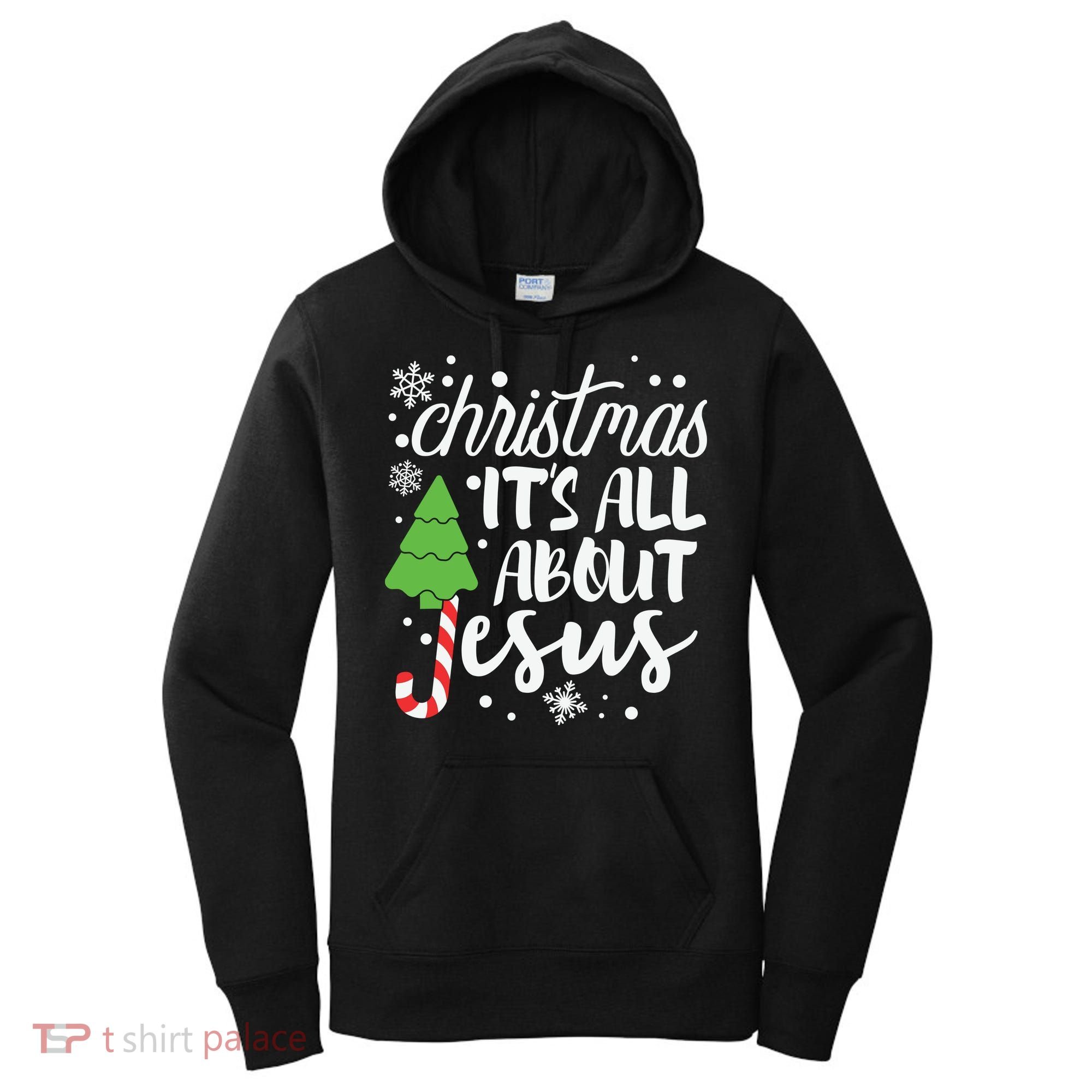 Christmas It's All About Jesus Christmas Tree Gift Women's Hoodie