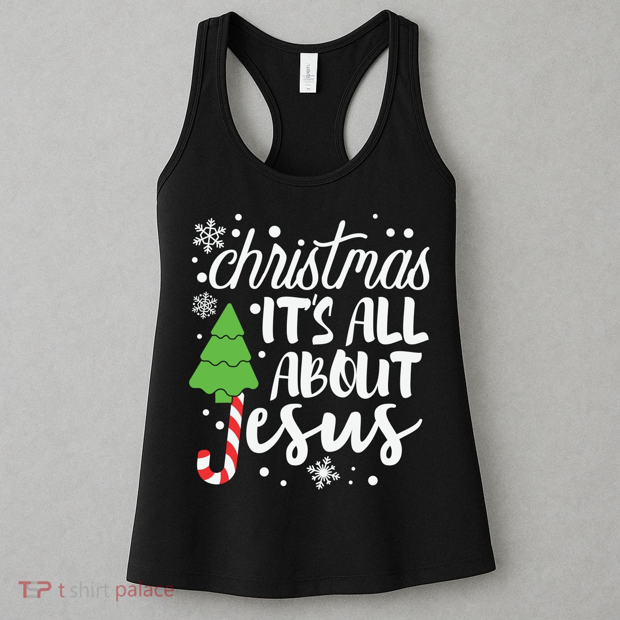 Christmas It's All About Jesus Christmas Tree Gift Women's Tank Top