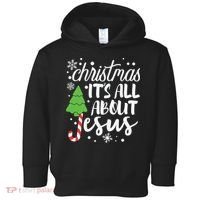 Christmas It's All About Jesus Christmas Tree Gift Toddler Hoodie thumb 0