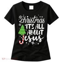 Christmas It's All About Jesus Christmas Tree Gift Women's T-Shirt thumb 0
