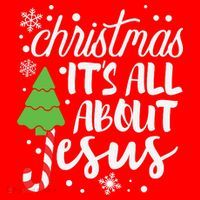 Christmas It's All About Jesus Christmas Tree Gift Santa Hat thumb 1