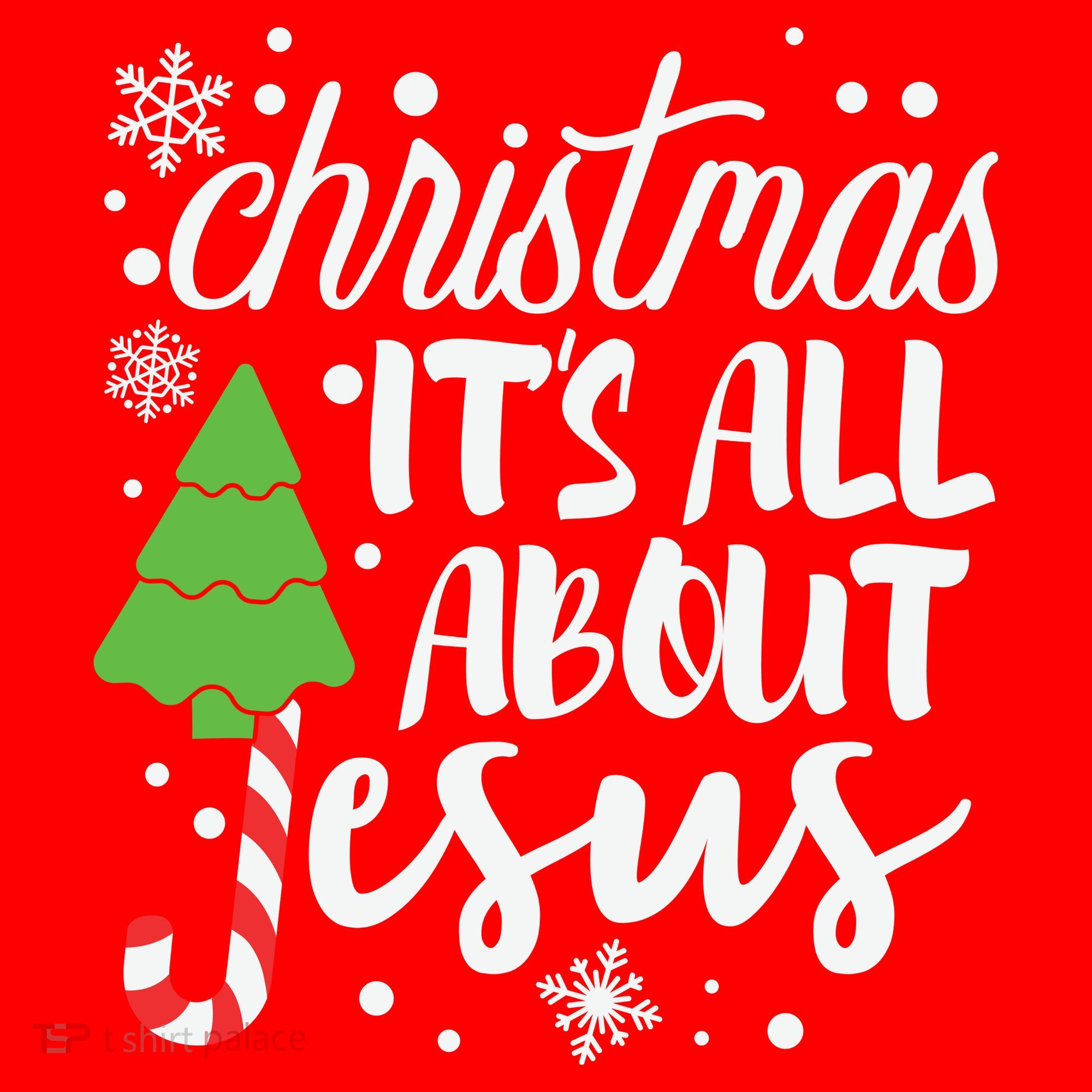 Christmas It's All About Jesus Christmas Tree Gift Santa Hat