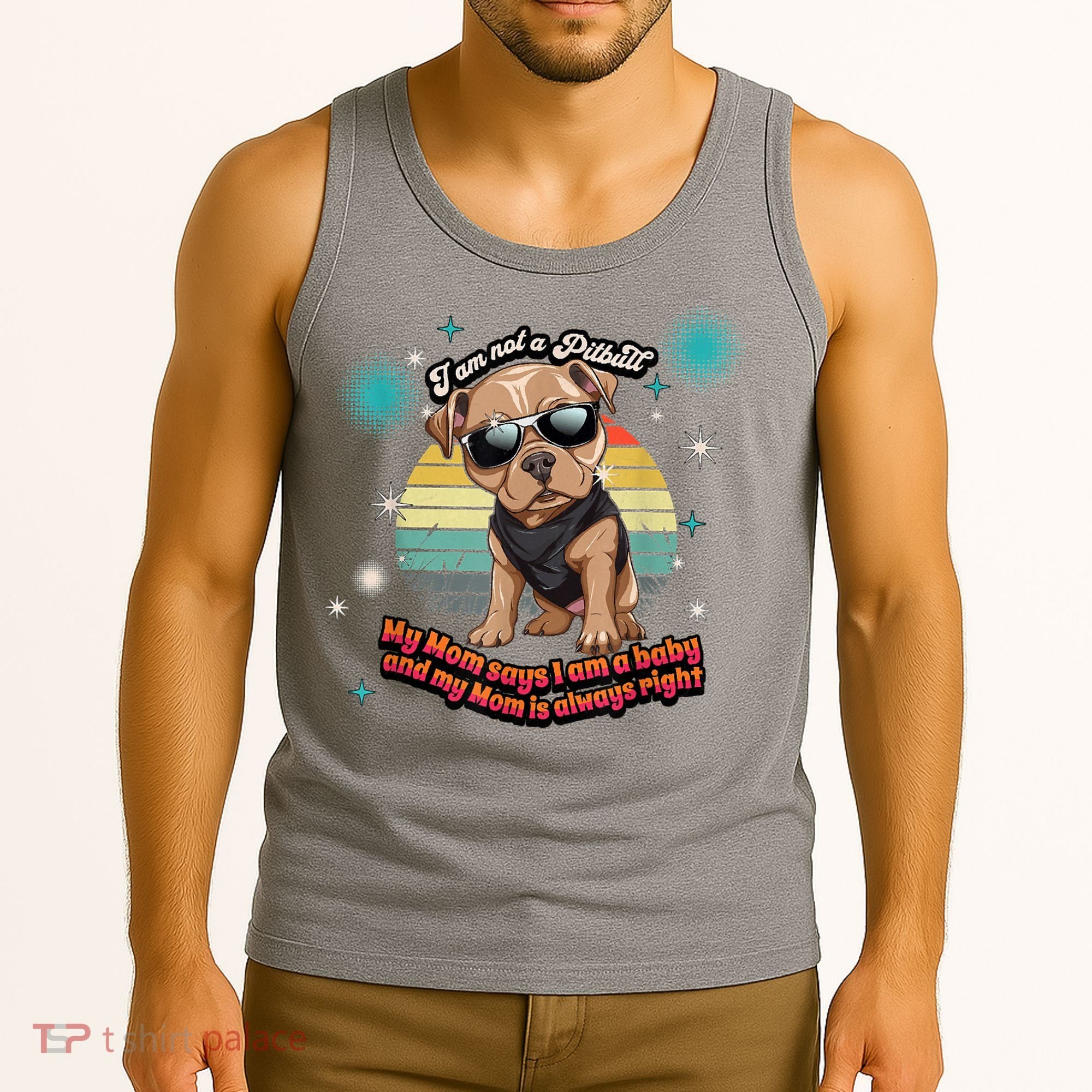 Cute I Am Not A Pitbull Funny Pitbull Dog Owners Gifts Tank Top