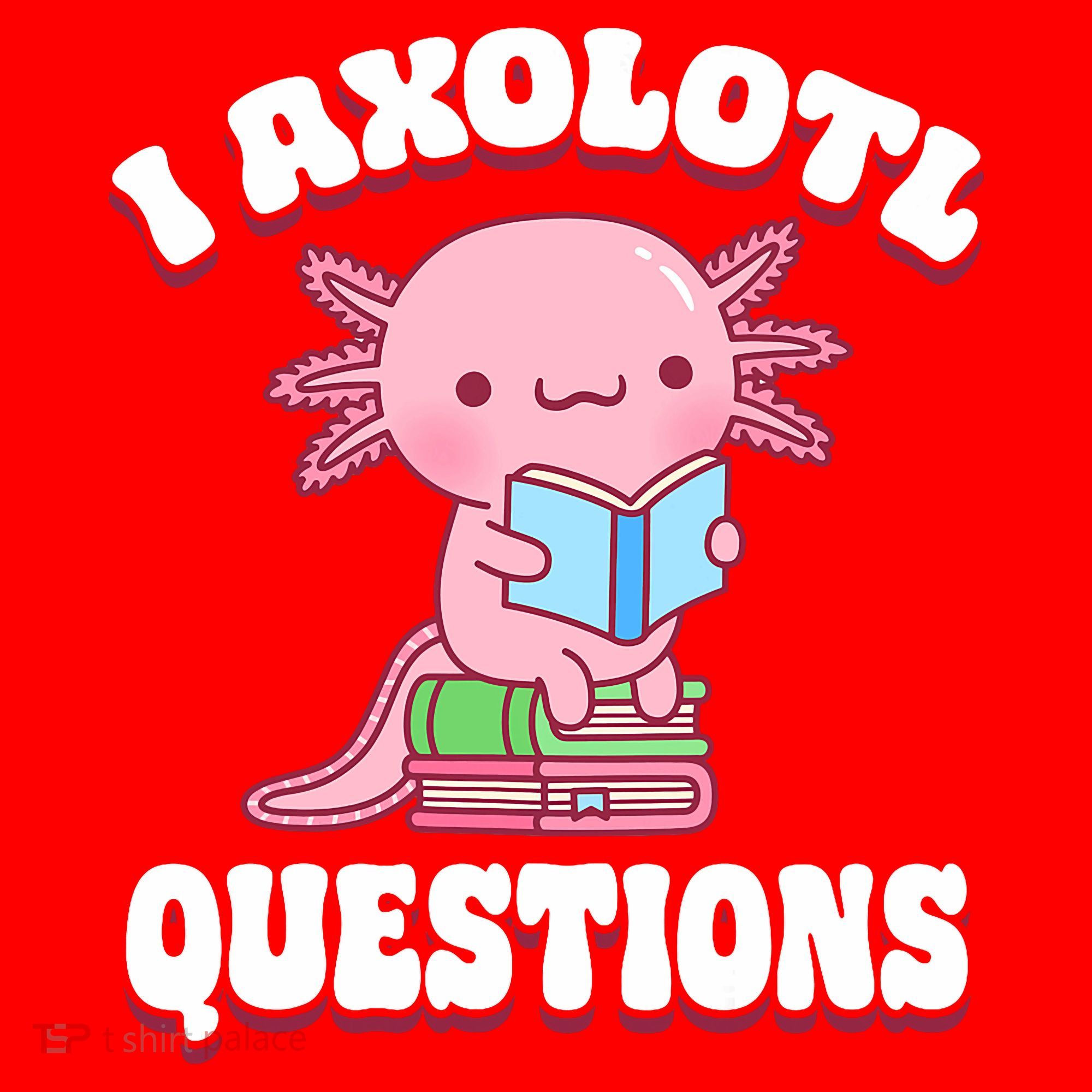 Cute I Axolotl Questions Women Funny P.ink Axolotl Santa Hat