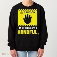 Caution I'm A Handful Cute 5th Birthday Women's Sweatshirt thumb 0