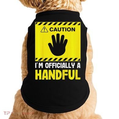 Caution I'm A Handful Cute 5th Birthday Doggie Tank