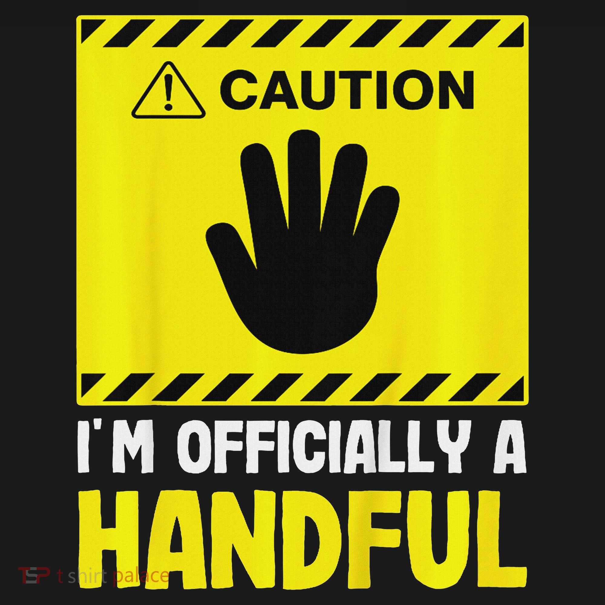 Caution I'm A Handful Cute 5th Birthday USA-Made Doggie Bandana