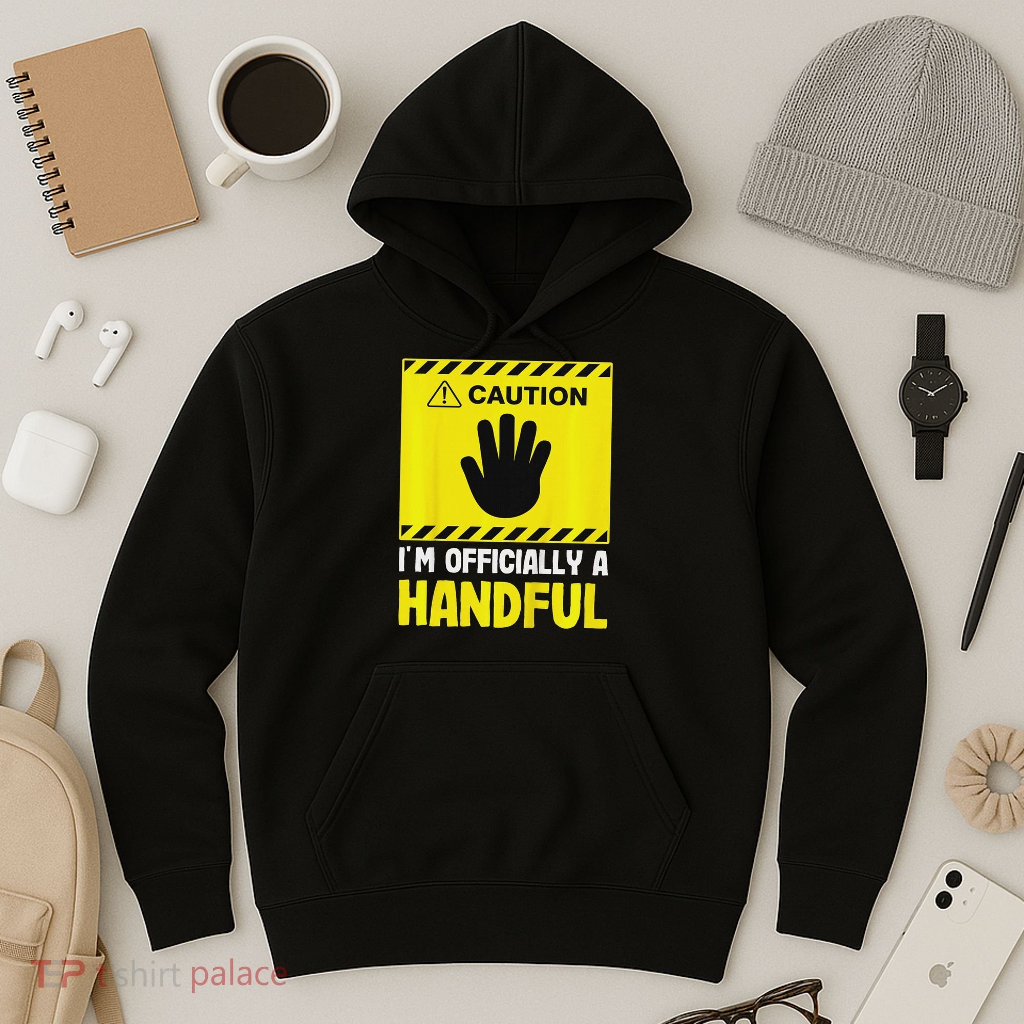 Caution I'm A Handful Cute 5th Birthday Hoodie