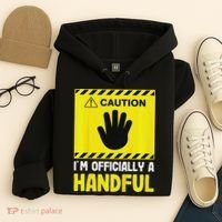 Caution I'm A Handful Cute 5th Birthday Hoodie thumb 4