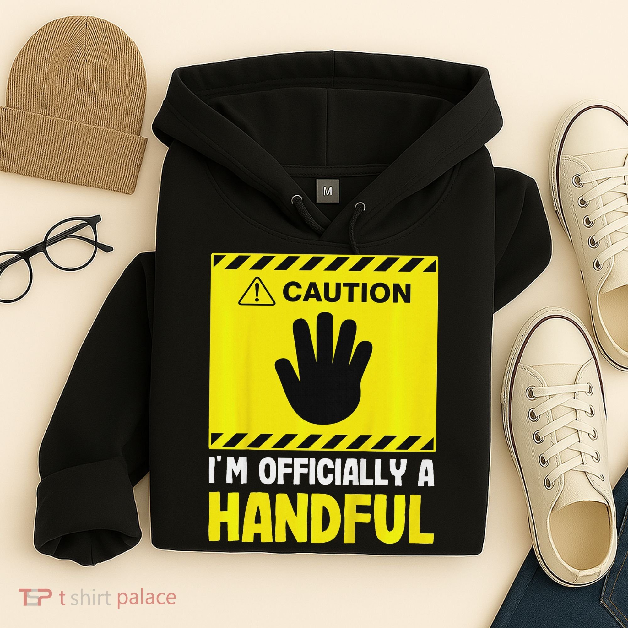 Caution I'm A Handful Cute 5th Birthday Hoodie