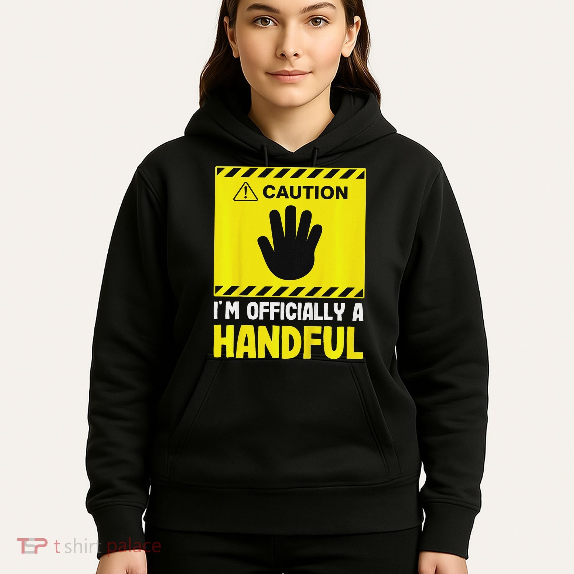 Caution I'm A Handful Cute 5th Birthday Hoodie