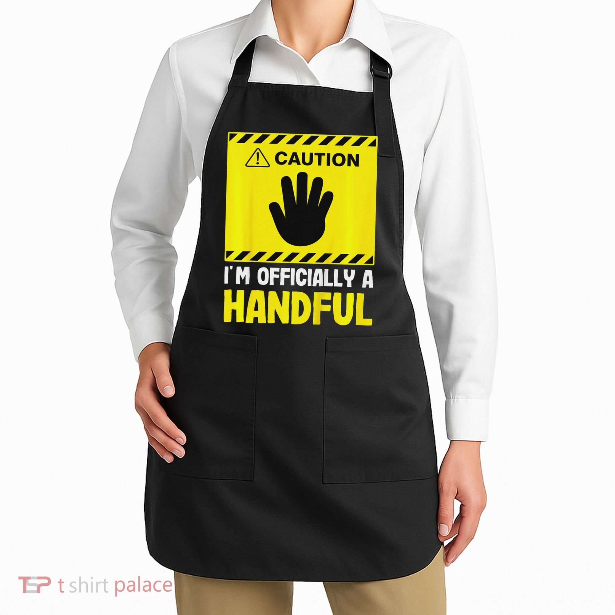 Caution I'm A Handful Cute 5th Birthday Apron