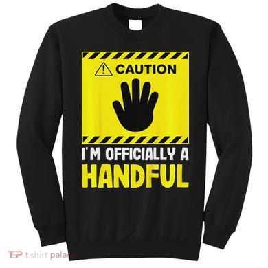 Caution I'm A Handful Cute 5th Birthday Sweatshirt