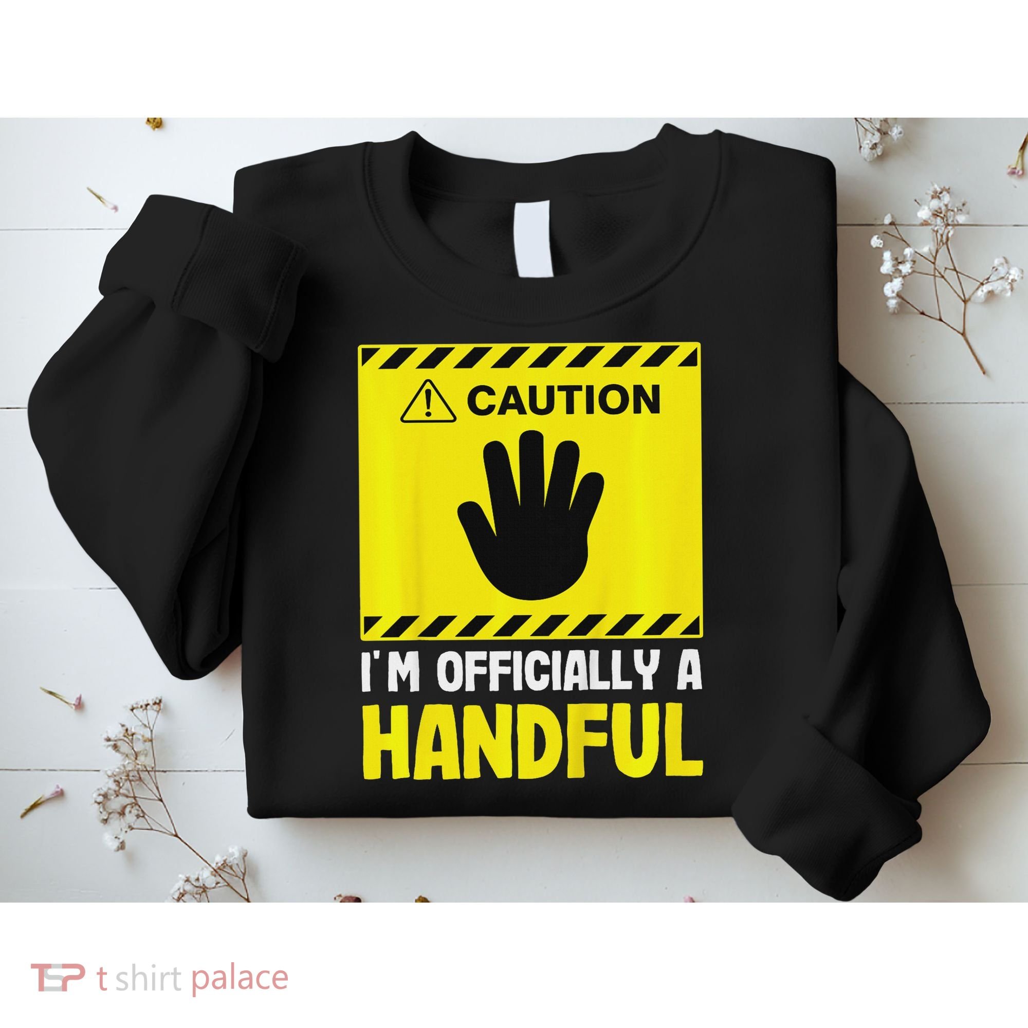 Caution I'm A Handful Cute 5th Birthday Sweatshirt