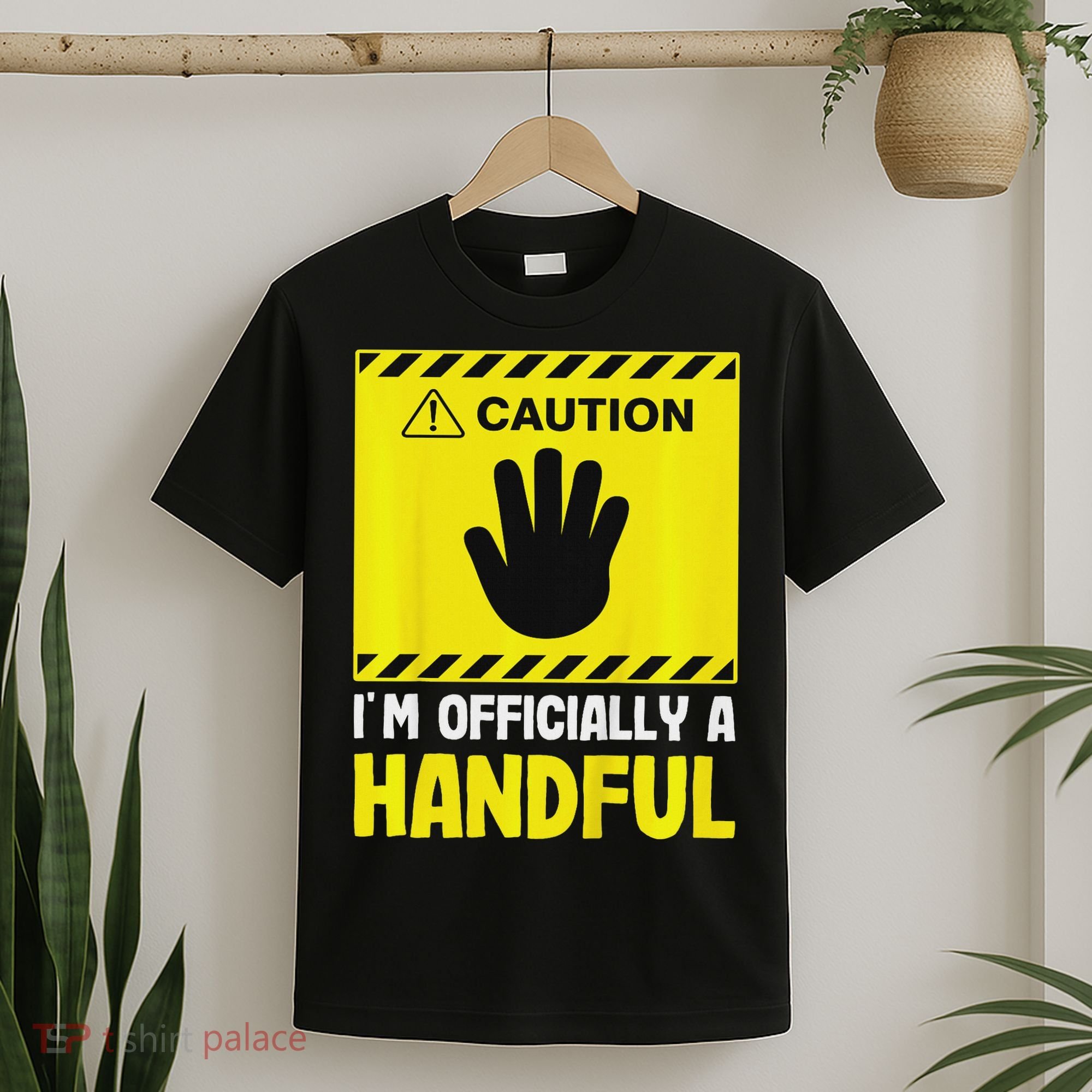 Caution I'm A Handful Cute 5th Birthday T-Shirt