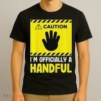 Caution I'm A Handful Cute 5th Birthday T-Shirt thumb 3