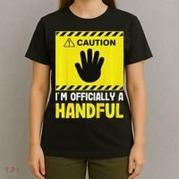 Caution I'm A Handful Cute 5th Birthday T-Shirt thumb 4