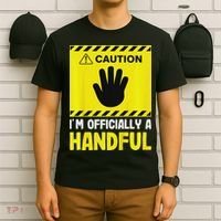 Caution I'm A Handful Cute 5th Birthday T-Shirt thumb 6