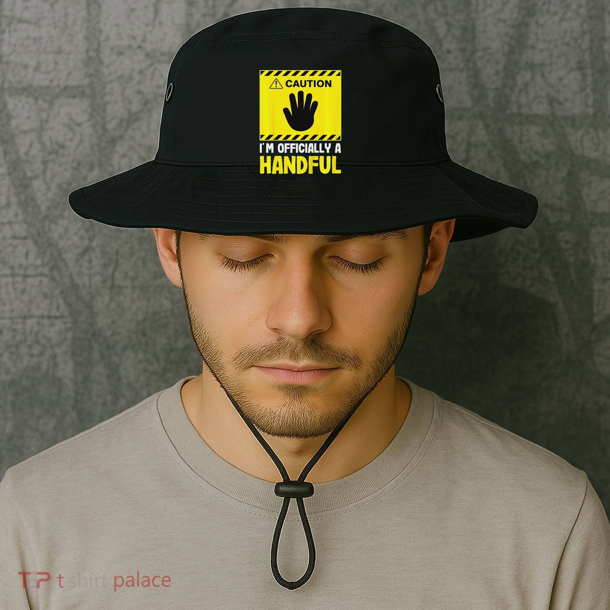 Caution I'm A Handful Cute 5th Birthday Bucket Hat
