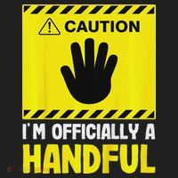 Caution I'm A Handful Cute 5th Birthday Beanie thumb 2