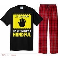 Caution I'm A Handful Cute 5th Birthday Pajama Set thumb 0