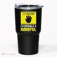 Caution I'm A Handful Cute 5th Birthday Tumbler thumb 0