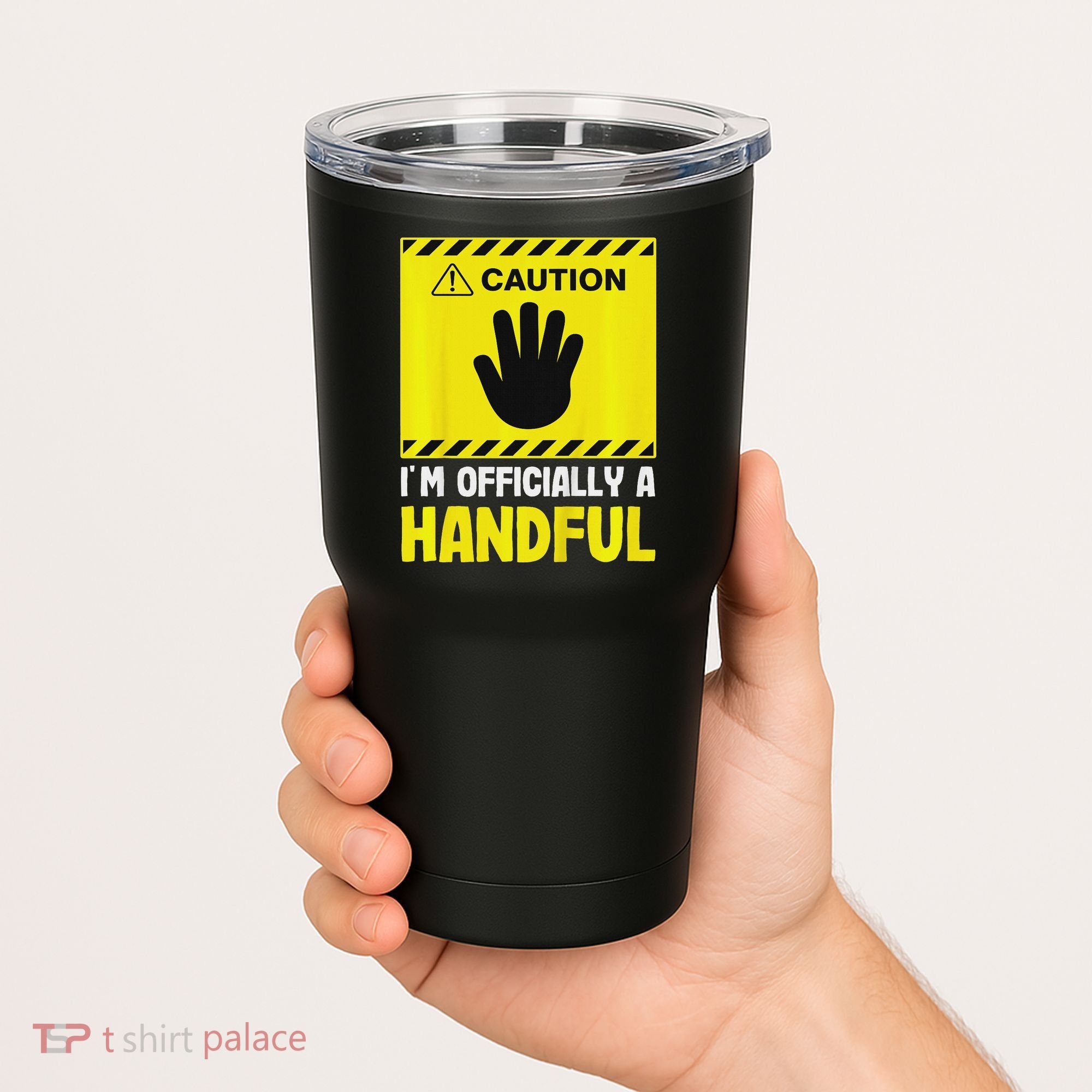 Caution I'm A Handful Cute 5th Birthday Tumbler