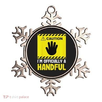Caution I'm A Handful Cute 5th Birthday Ornament