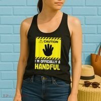 Caution I'm A Handful Cute 5th Birthday Women's Tank Top thumb 2