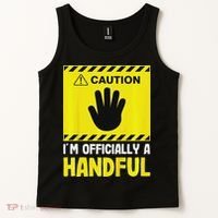 Caution I'm A Handful Cute 5th Birthday Tank Top thumb 2