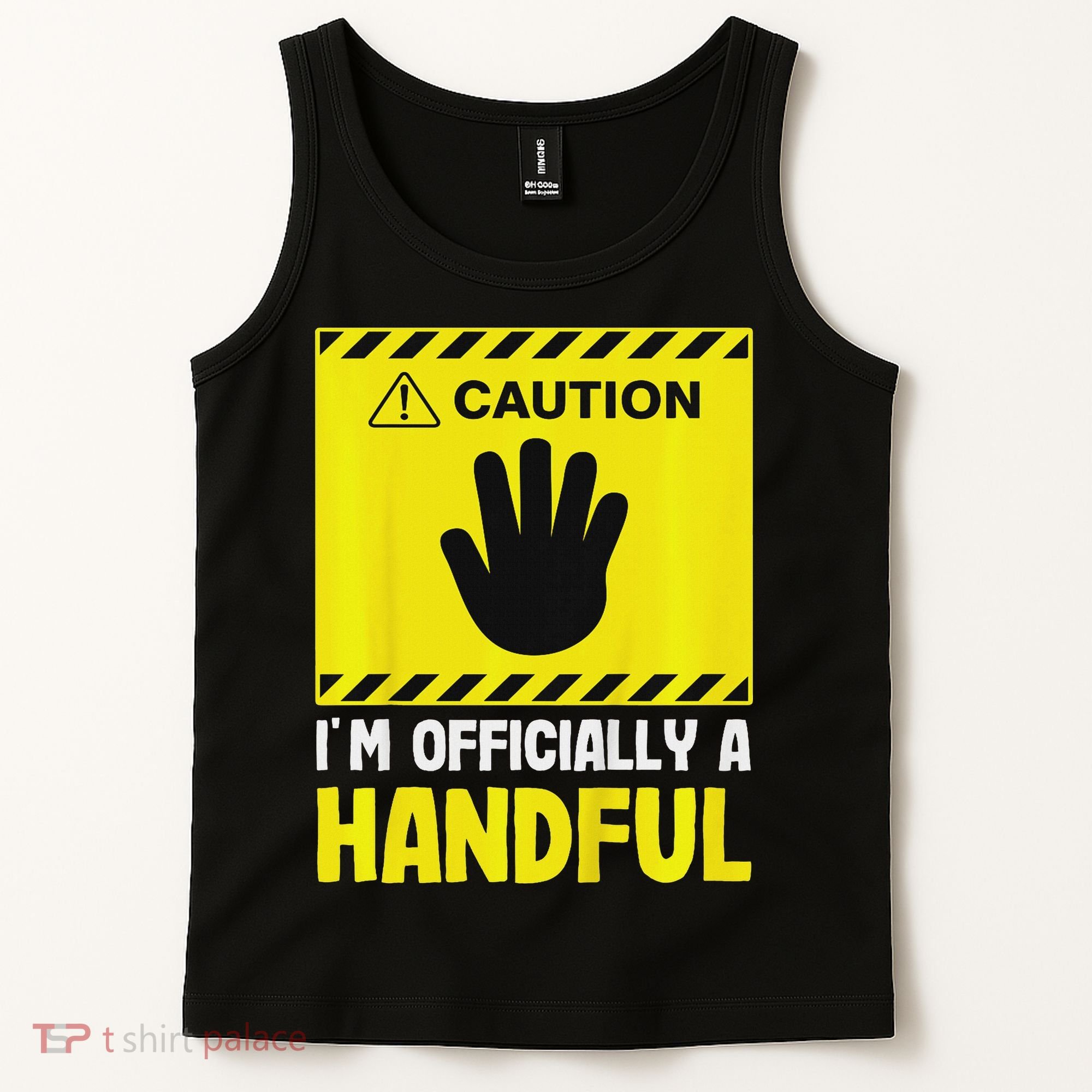 Caution I'm A Handful Cute 5th Birthday Tank Top