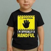 Caution I'm A Handful Cute 5th Birthday Toddler T-Shirt thumb 2
