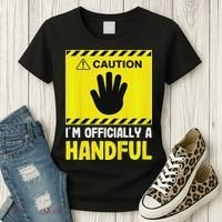 Caution I'm A Handful Cute 5th Birthday Women's T-Shirt thumb 3