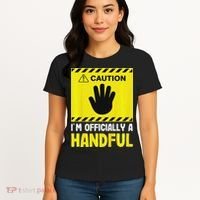 Caution I'm A Handful Cute 5th Birthday Women's T-Shirt thumb 4