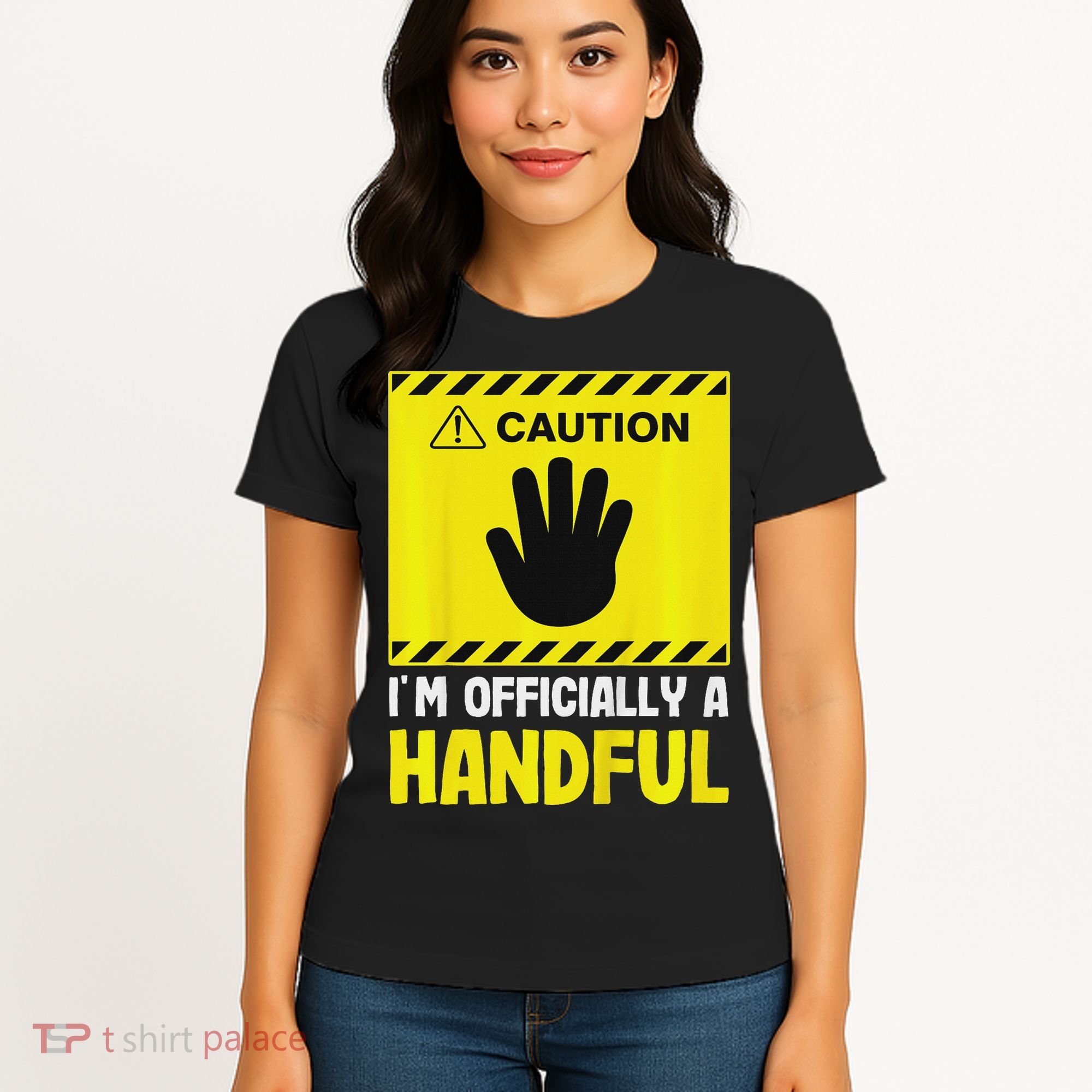 Caution I'm A Handful Cute 5th Birthday Women's T-Shirt