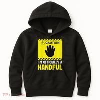 Caution I'm A Handful Cute 5th Birthday Kids Hoodie thumb 0