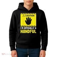 Caution I'm A Handful Cute 5th Birthday Kids Hoodie thumb 4