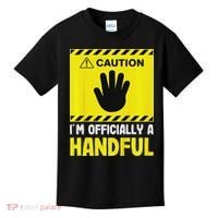 Caution I'm A Handful Cute 5th Birthday Kids T-Shirt thumb 0