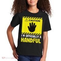 Caution I'm A Handful Cute 5th Birthday Kids T-Shirt thumb 2