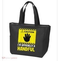 Caution I'm A Handful Cute 5th Birthday Tote Bag thumb 3